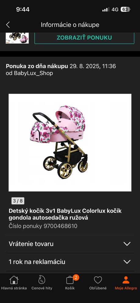 Krásny kočík 3v1, babylux