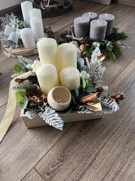 Adventný veniec - natur,