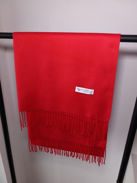 Červená kašmírová šatka/šál/pashmina, 