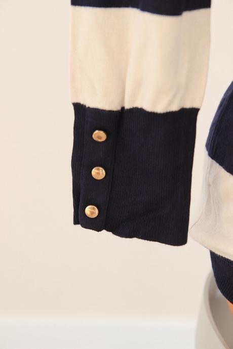 Bielo modrý pásikavý sveter, reserved, reserved,m