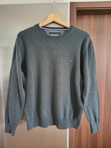 Tommy hilfiger pánsky bavlnený sveter s-m, tommy hilfiger,m