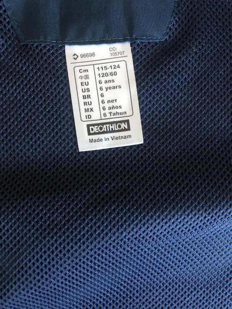 Detská chlapčenská bunda, quechua,122