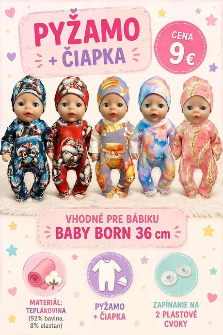Oblečenie pre bábiky baby born 36 cm, 