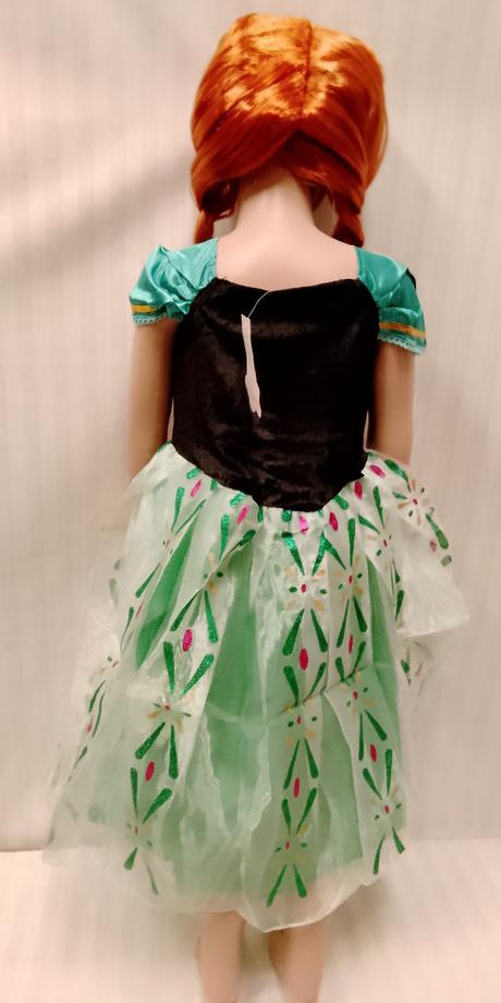 Kostým frozen anna zelenočierne šaty 4-6r,104-120,