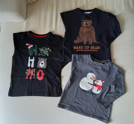 3x tricko vianoce zima 92 -98 zara, zara,92