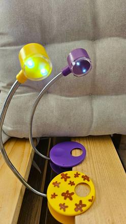 Malá detská lampička s klipom, 2 ks, 