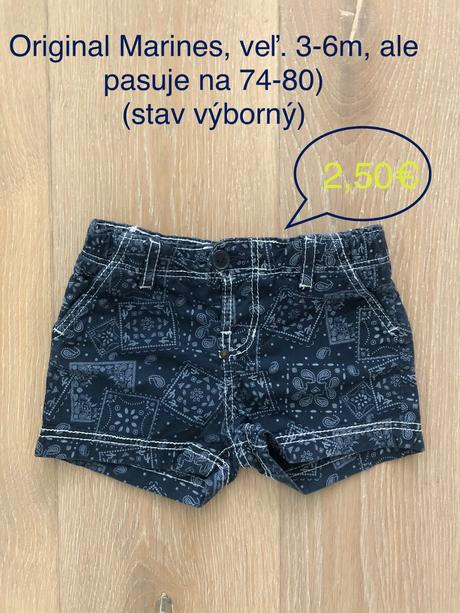 Kraťasy veľ. 74 / h&m, original marines, 74