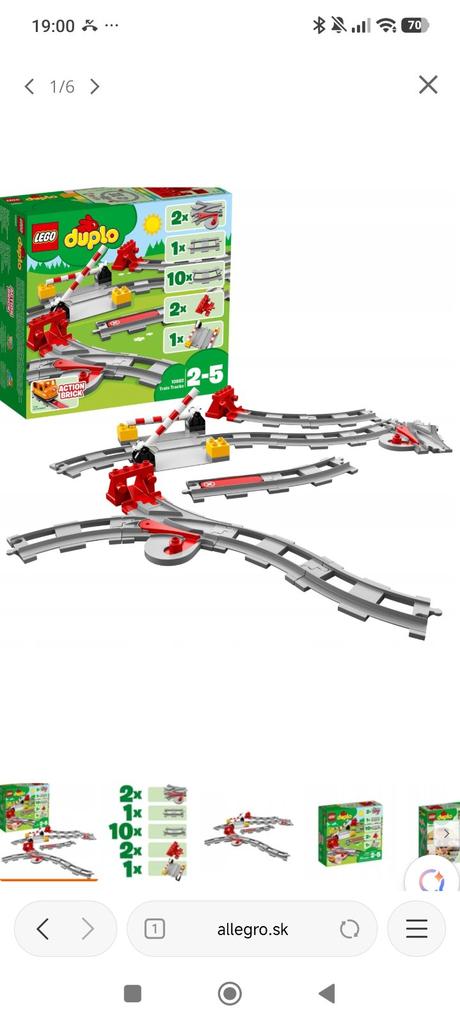 Lego vlacik a kolajnice, 