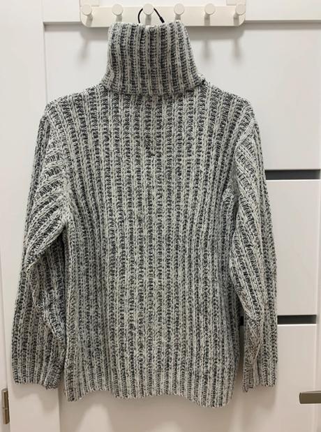 Ženilkový rolákový sveter na zips, l