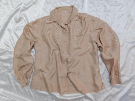 Wertvolle handarbeit hodvabna vintage bluzka, 44
