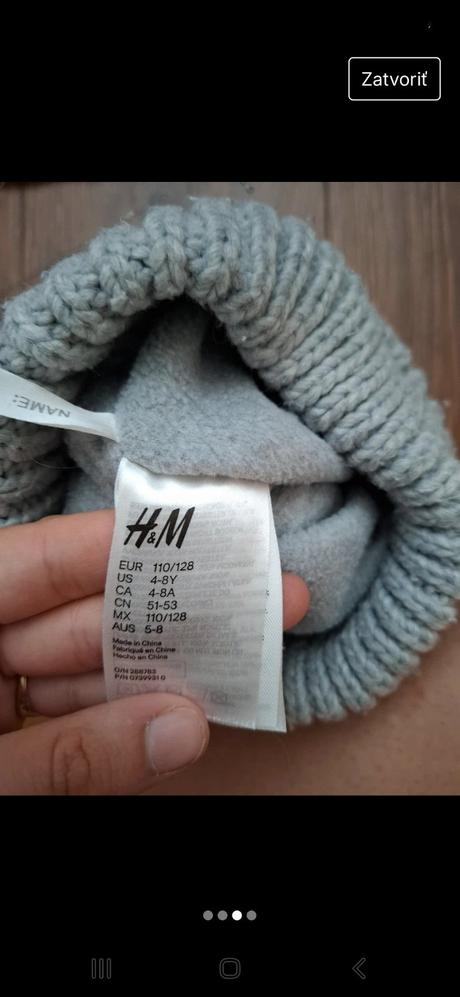 Dievčenská čiapka a nákrčník h&m, h&m,110