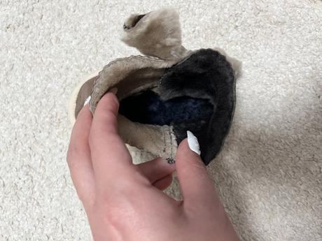 Teplé kožené čižmičky do kočíka 13 cm, <17