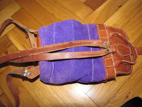 Kožený mini ruksak, 