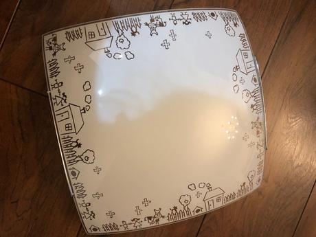 Detská biela stropná lampa,