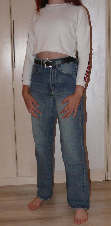 High waisted straight leg rifle, xs