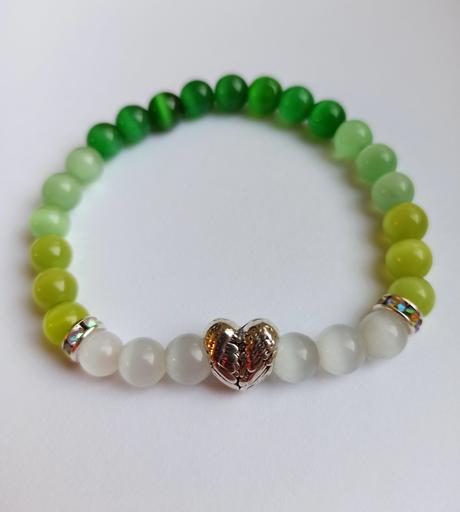 Handmade náramky -mačacie oko,aj set s náušnicami, 