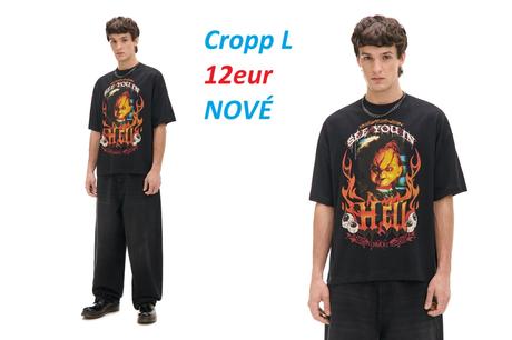 Tričko lebky, naruby, chucky, h&m,l / m