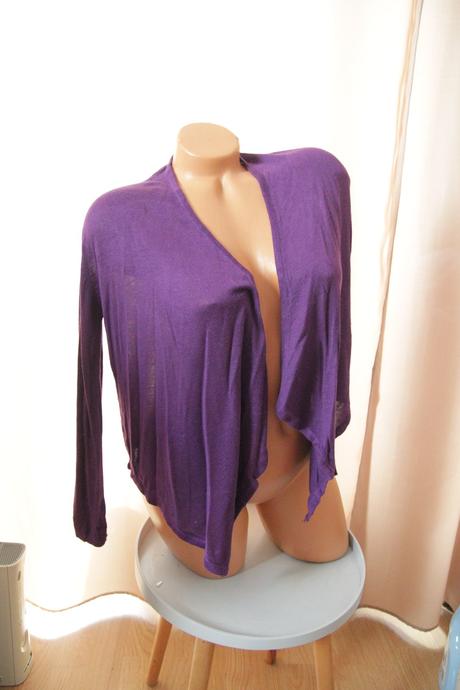 Fialový kardigan, xs, xs