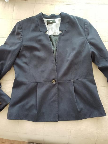 Nadčasové tmavomodré sako h&m, č.40, h&m,40