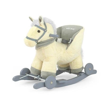 Hojdací koník s melódiou a kolieskami polly,