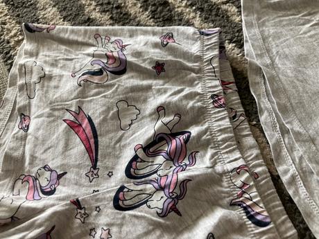 Jednorožcové letné pyžamo 134/140, h&m,134