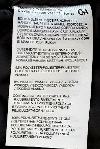Zateplená koženková bunda, c&a,182