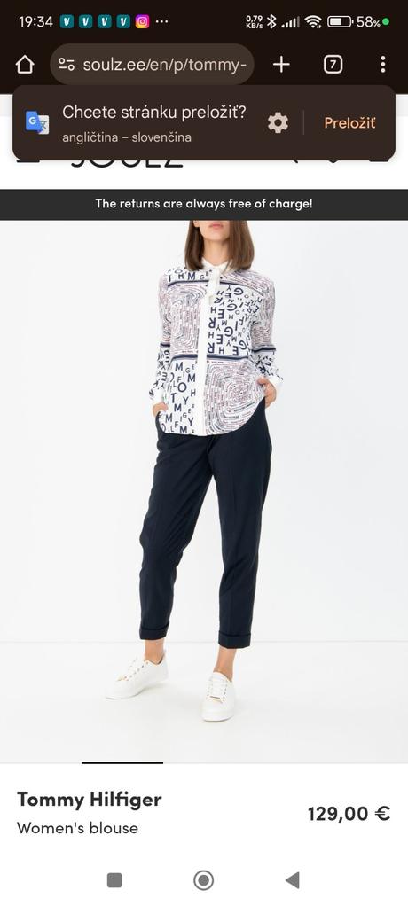 Tommy hilfiger luxusna satenova bluzka m, tommy hilfiger,m