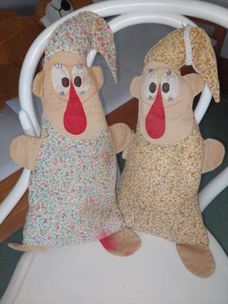 Kremienok a chocholúšik vankúše retro,