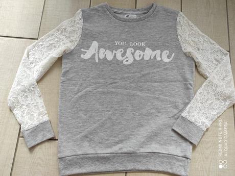 Mikina s krajkovymi rukavmi, pepco,134