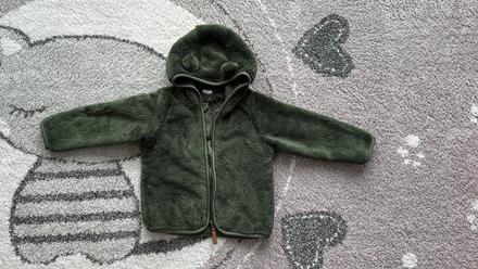 Plyšová bundička s uškami, h&m,86