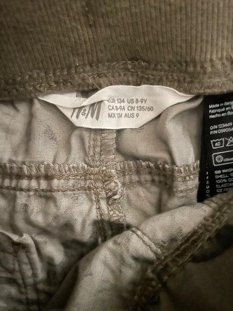 3/4 nohavice kvety 8-9 rokov č.2, h&m,134