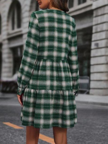 Krátke karované šaty, xl