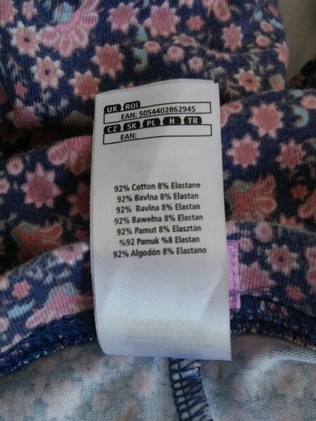 Dievčenské legíny s kvetinovým vzorom, f&f, f&f,158