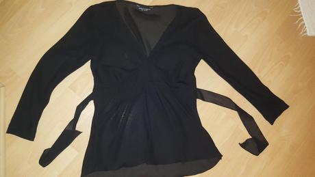 Čierna priehľadná bľuza, dorothy perkins,42