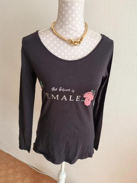 Čierny top s potlačou orsay 38, orsay,38