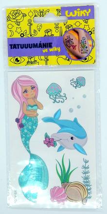 Detské tetovačky morská panna 8x17,5cm,