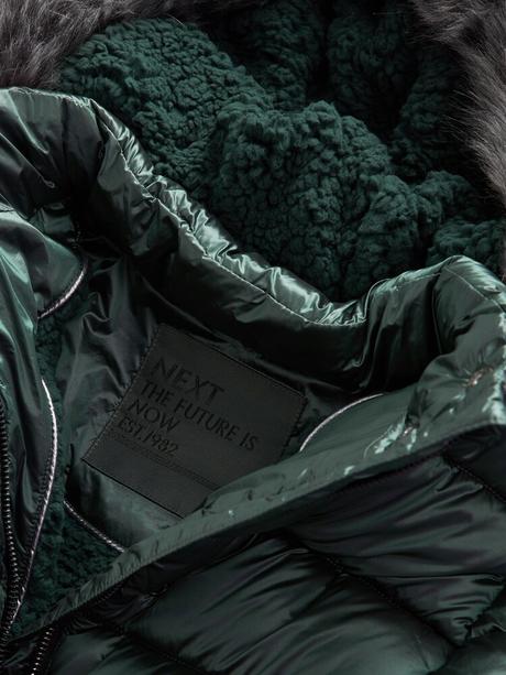 Next úžasná veľmi dobre zateplená zelená bunda, next,128