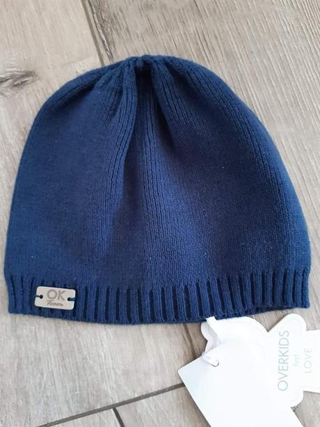 Chlapčenská tmavomodrá tenká čiapka overkids, 62
