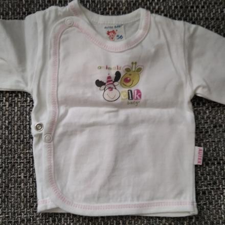 Biele tričko so zapínaním na boku, autex,56