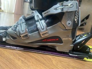 Lyže fischer + lyžiarky nordica, fischer,90-99 cm