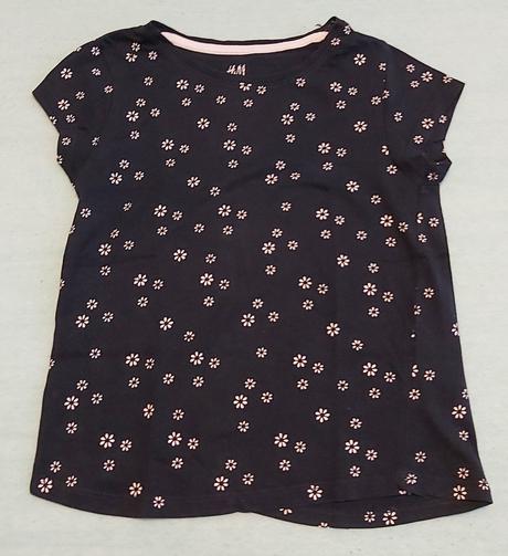 Letné tričko basic kvetinky h&m 98/104, h&m,98