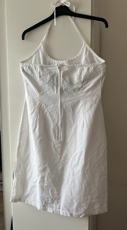 Biele šaty ľanová zmes, 40