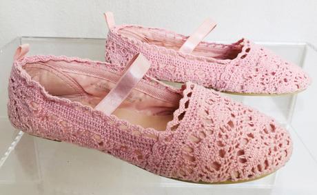 Dievčenské čipkované balerínky, h&m,33