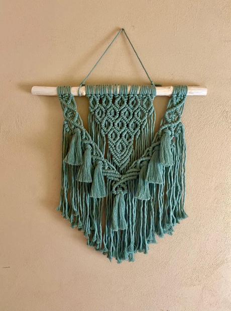 Zelená boho dekorácia,