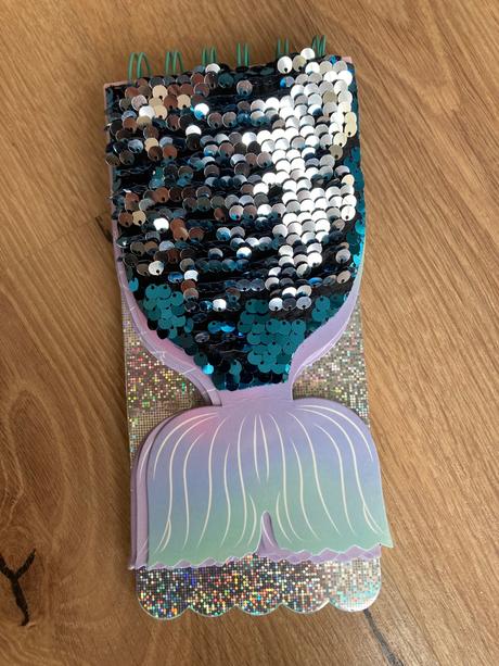 Zápisník s flitrami - rybacie šupiny, 