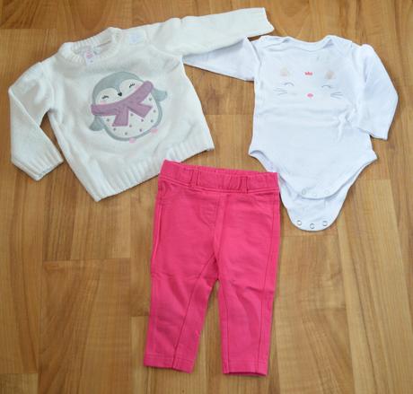 Pulóver + body + nohavice, c&a,74