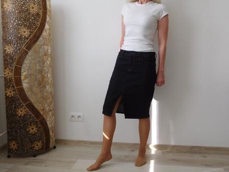 Riflová suknička 40v,, f&f,40