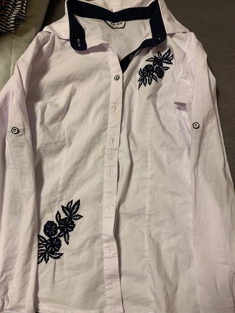 Biela kosela so vzorom, xl