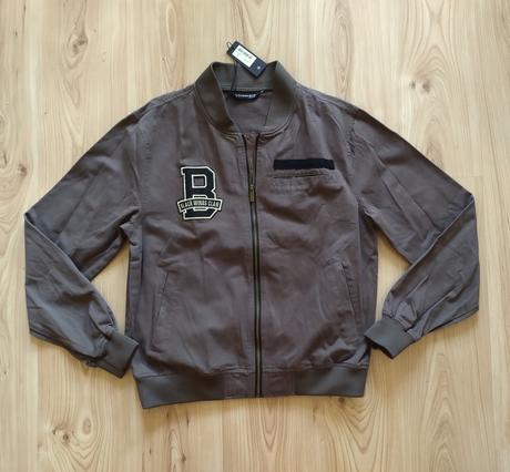 Bavlnená bomber bunda s nášivkami, gate,l