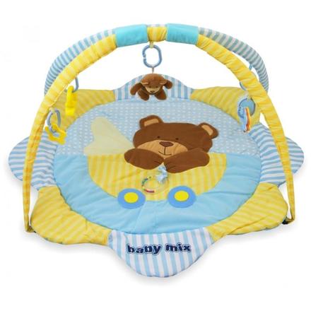 Baby mix hracia deka medvedík žlto modrá, 